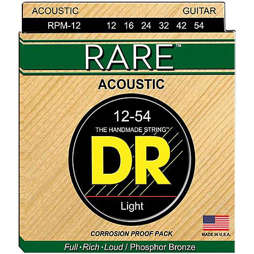 DR RPM-12 Rare Phosphor Bronze струны для акустической гитары из фосфорной бронзы 12-54