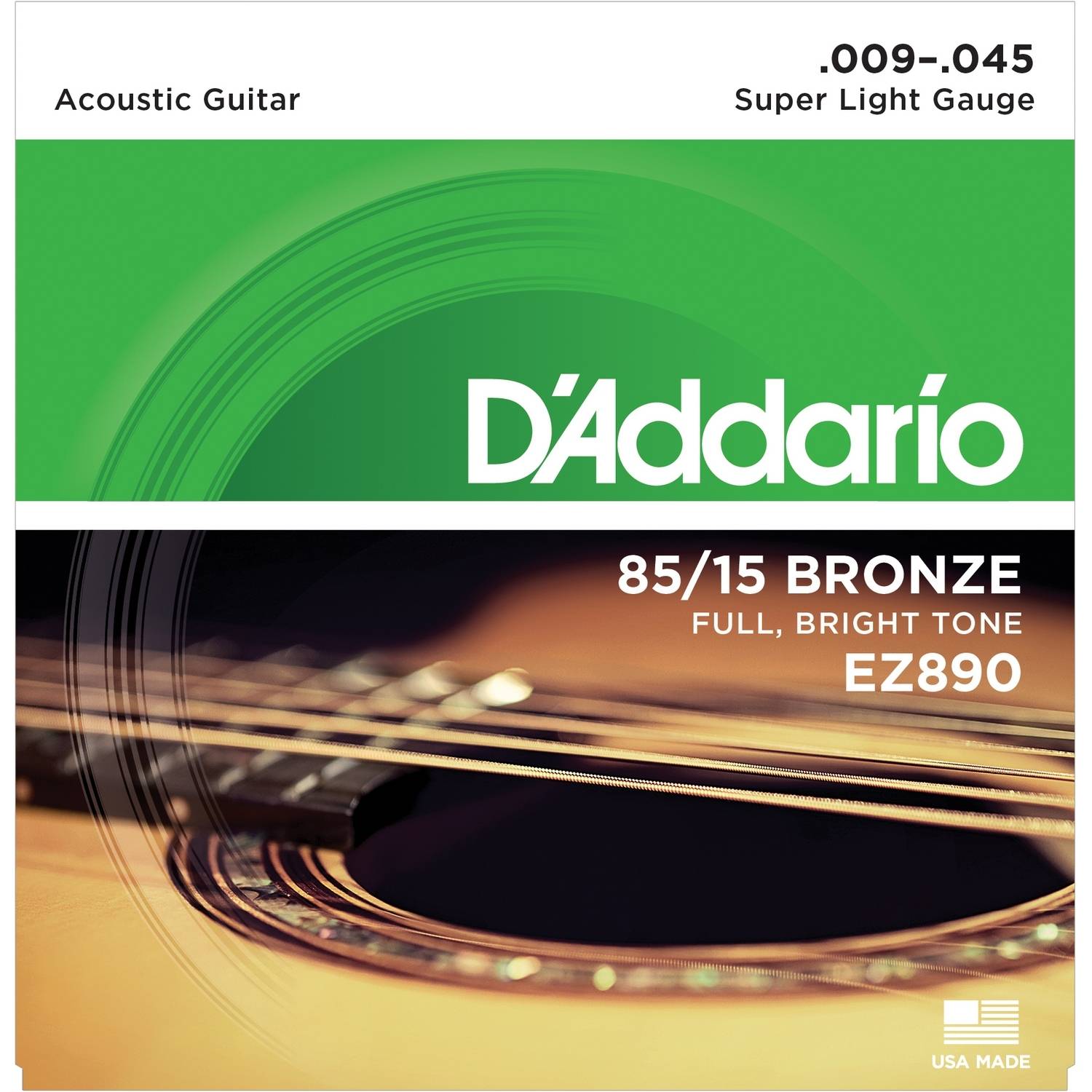 D`Addario EZ890 струны для акустической гитары из бронзы 85/15 9-45