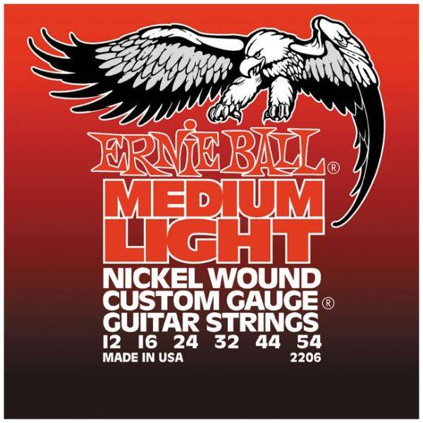 Ernie Ball 2206 Nickel Wound Custom Gauge струны для электрогитары из никелированной стали 12-54