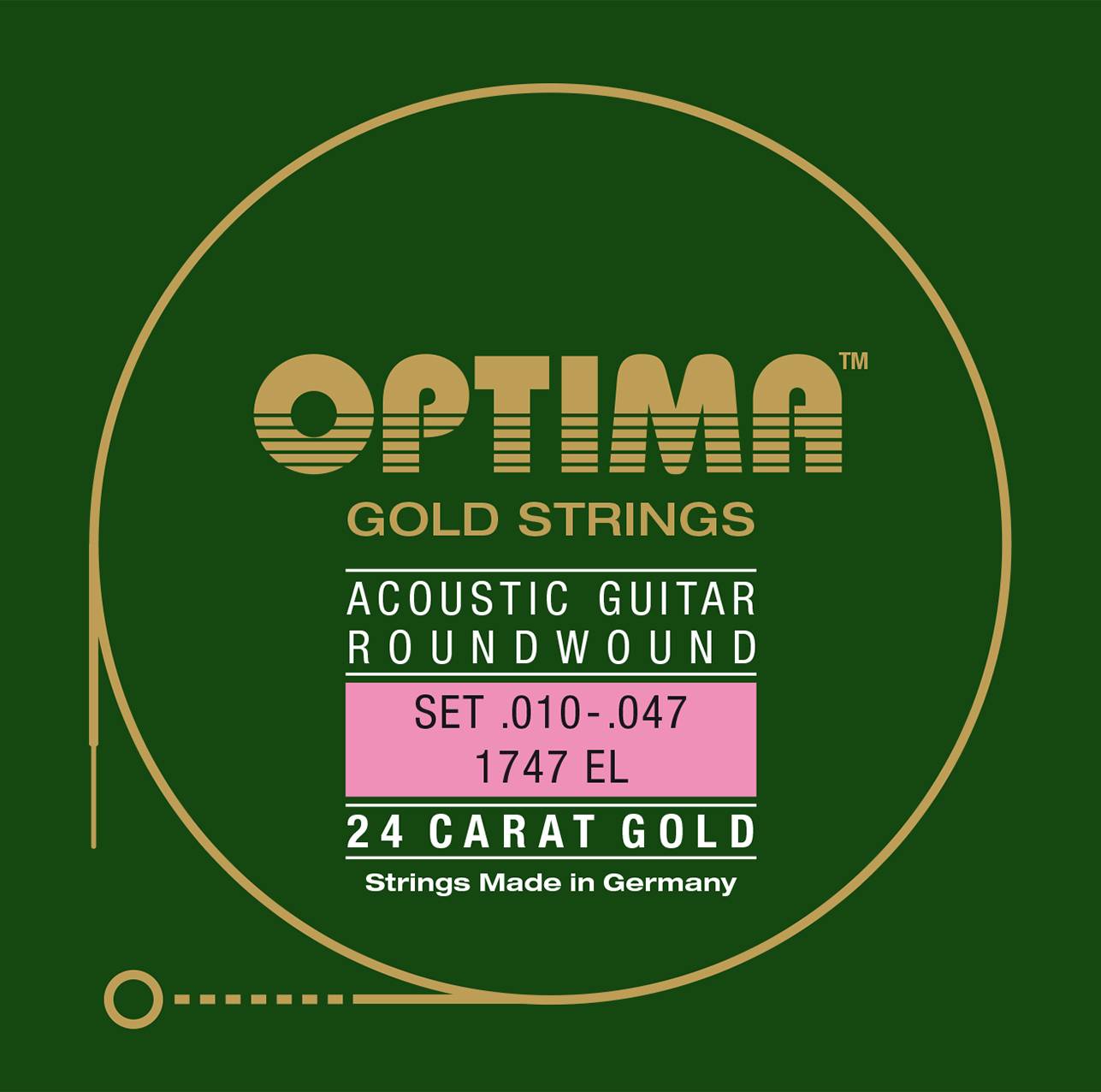 10-47 OPTIMA Akustik Gitarre 24K GOLD STRINGS (Акустическая гитара) - струны