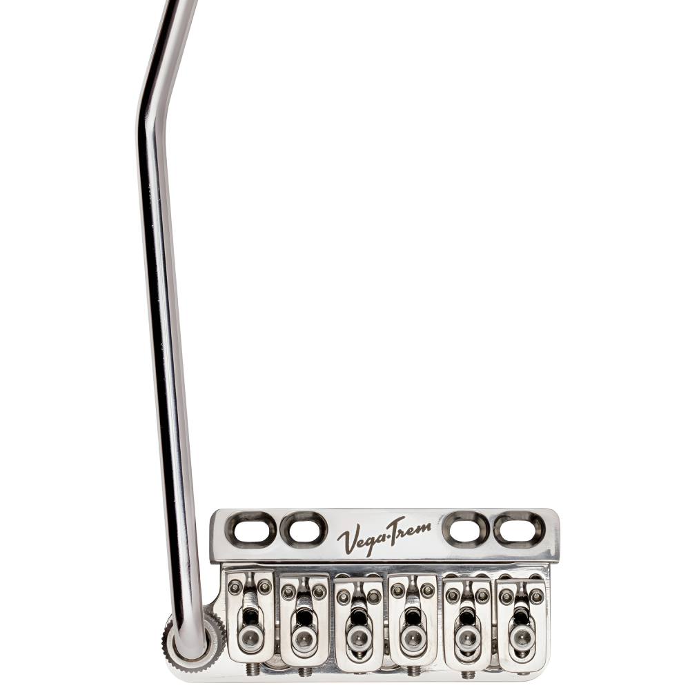 Vega-Trem VT1 тремоло бридж 6-винтовой для леворукой гитары Stratocaster | Легкая установка без сверления и модификаций (цвет хром)