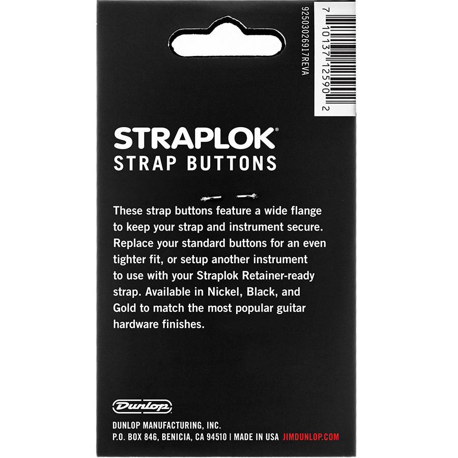 Dunlop Straplock Button Dual Design Nickel (2 шт.) - крепление для ремня