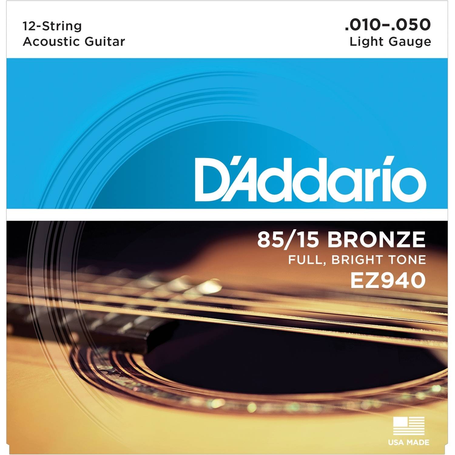 D`Addario EZ940 струны для акустической гитары из бронзы 85/15 10-50