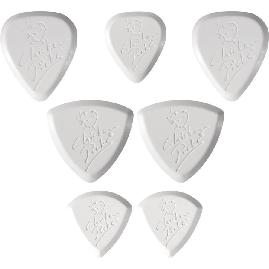 ChickenPicks 7-Pack Variety set - комплект из семи медиаторов - Light 2.2, Regular 2.6, Shredder 3.5, Badazz III 2.0 и 2.5, Bermuda III 2.1 и 2.7