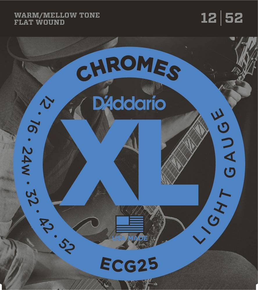 D`Addario ECG25 хромированные струны для электрогитары 12-52 (3-ья струна в оплётке)