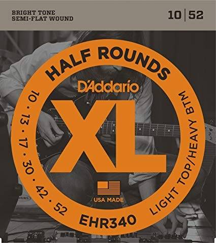 D`Addario EHR340 струны для электрогитары с полукруглой оплёткой 10-52