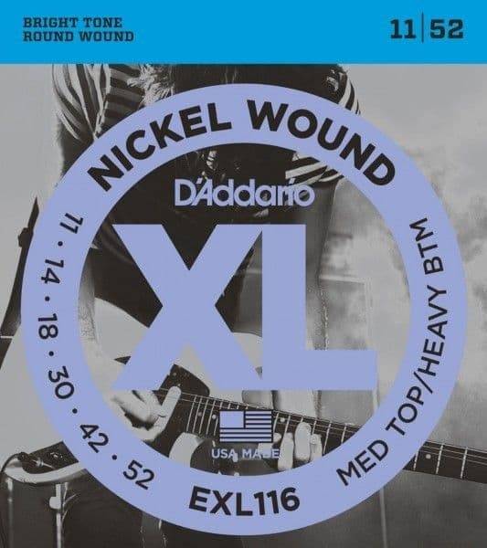 D`Addario EXL116 никелированные струны для электрогитары 11-52