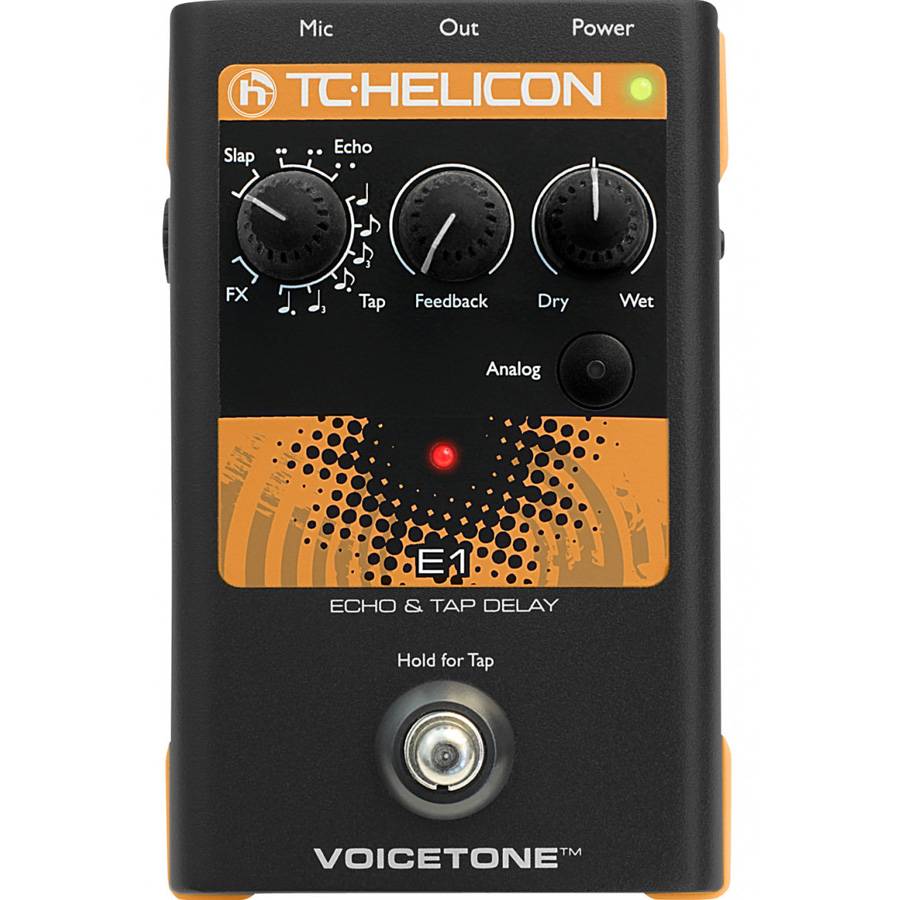 TC Helicon VOICETONE E1 ECHO & TAP DELAY - вокальный эффект