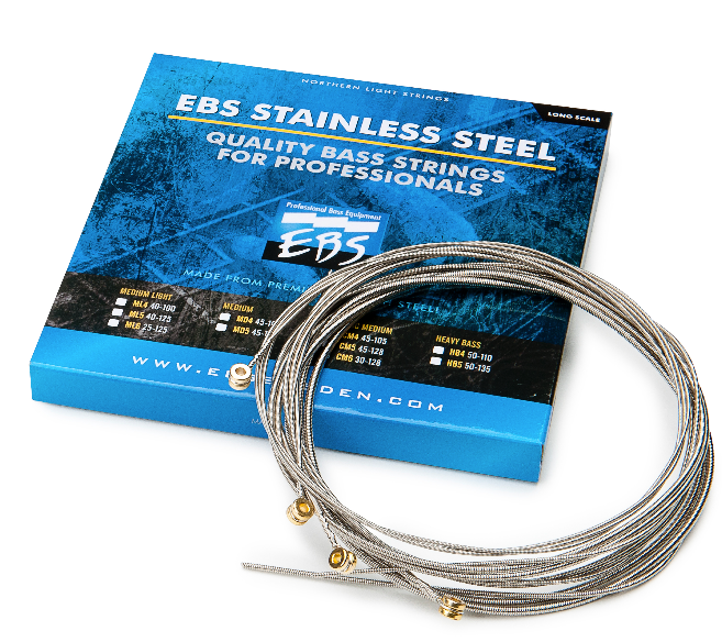 EBS SS-CM4 Stainless Steel Classic Medium стальные струны для четырёхструнной для бас-гитары 45-105