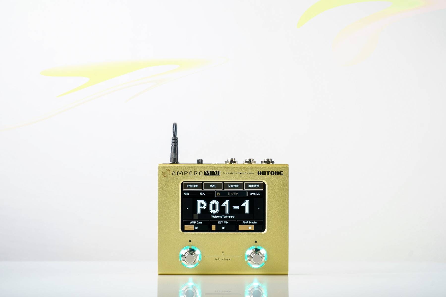 Hotone Ampero Mini MP50MT Guitar Multi Effects Processor Touch Screen Modeling IR Cabinets - гитарный процессор, русский интерфейс, глобальная версия