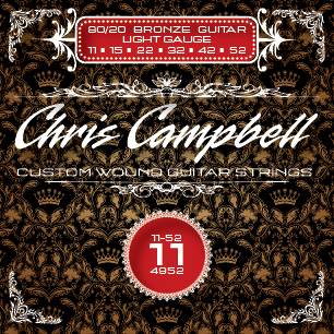 Chris Campbell Acoustic 80/20 Bronze Light 11-52 - струны