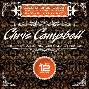 Chris Campbell Acoustic 80/20 Bronze Medium Light 12-54 - струны