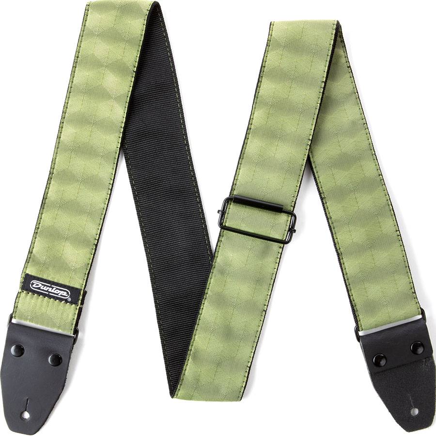 Dunlop Jacquard Hexagon Echo Olive Strap - гитарный ремень