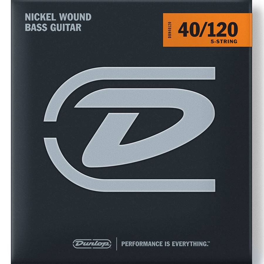 Dunlop DBN40120 Nickel Wound никелированные струны для пятиструнной бас-гитары 40-120
