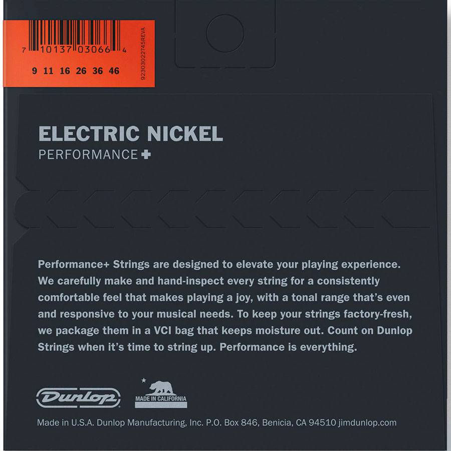 Dunlop Perfomance+ DEN0946 струны для электрогитары из никелированной стали 9-46