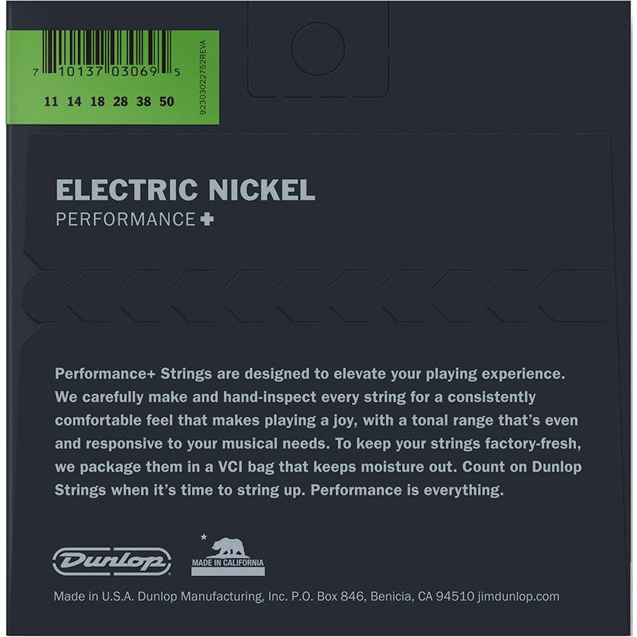 Dunlop Perfomance+ DEN1150 струны для электрогитары из никелированной стали 11-50
