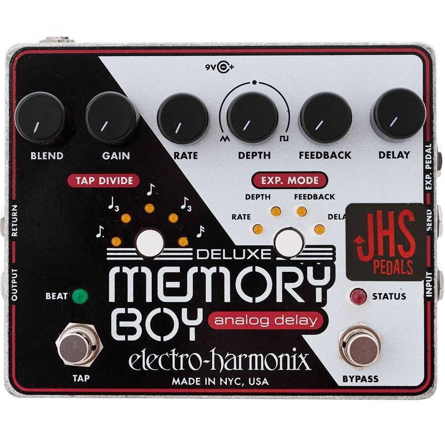 Electro-Harmonix (EHX) Deluxe Memory Boy analog delay (JHS Pedals Mods - external tap jack mod) - гитарный эффект
