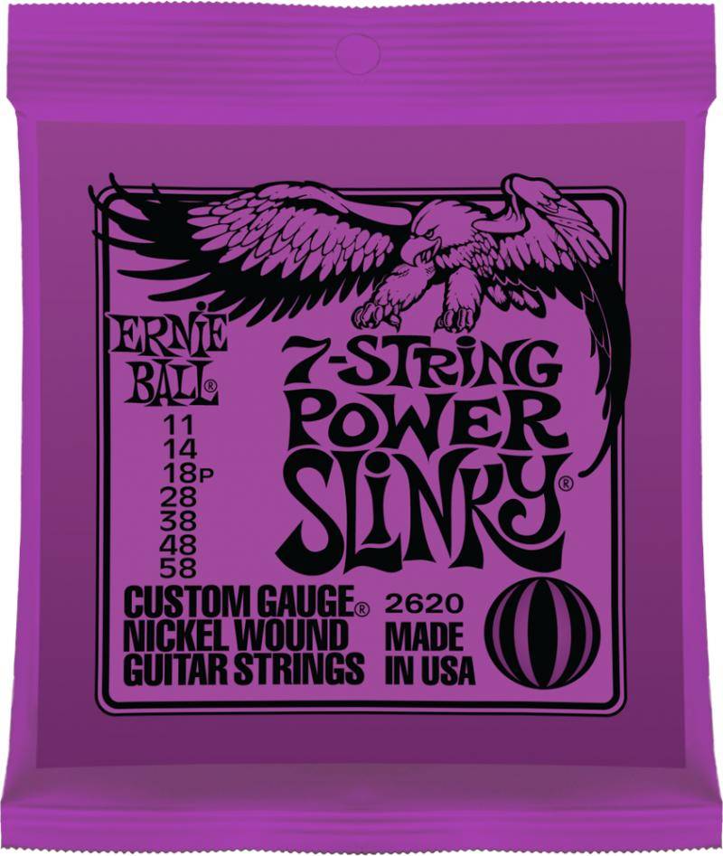 11-58 Ernie Ball Power Slinky 2620 (7-стр. электрогитара) - струны