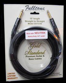 Инструментальный кабель Fulltone GoldStandard, 4,5м, прямые джеки