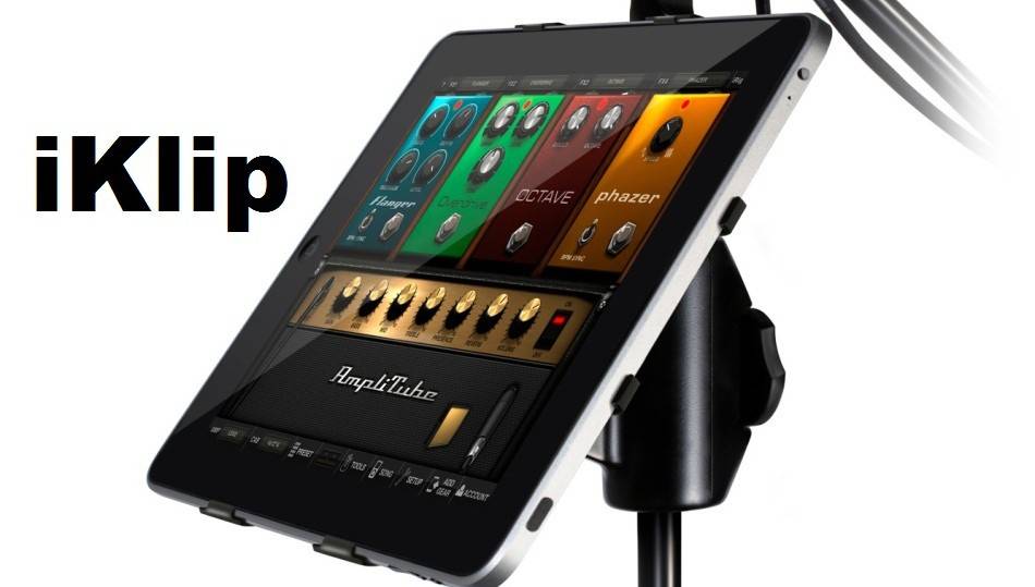 iKlip2 - крепление для iPad Air на штатив или микрофонную стойку - аксессуар для гитары