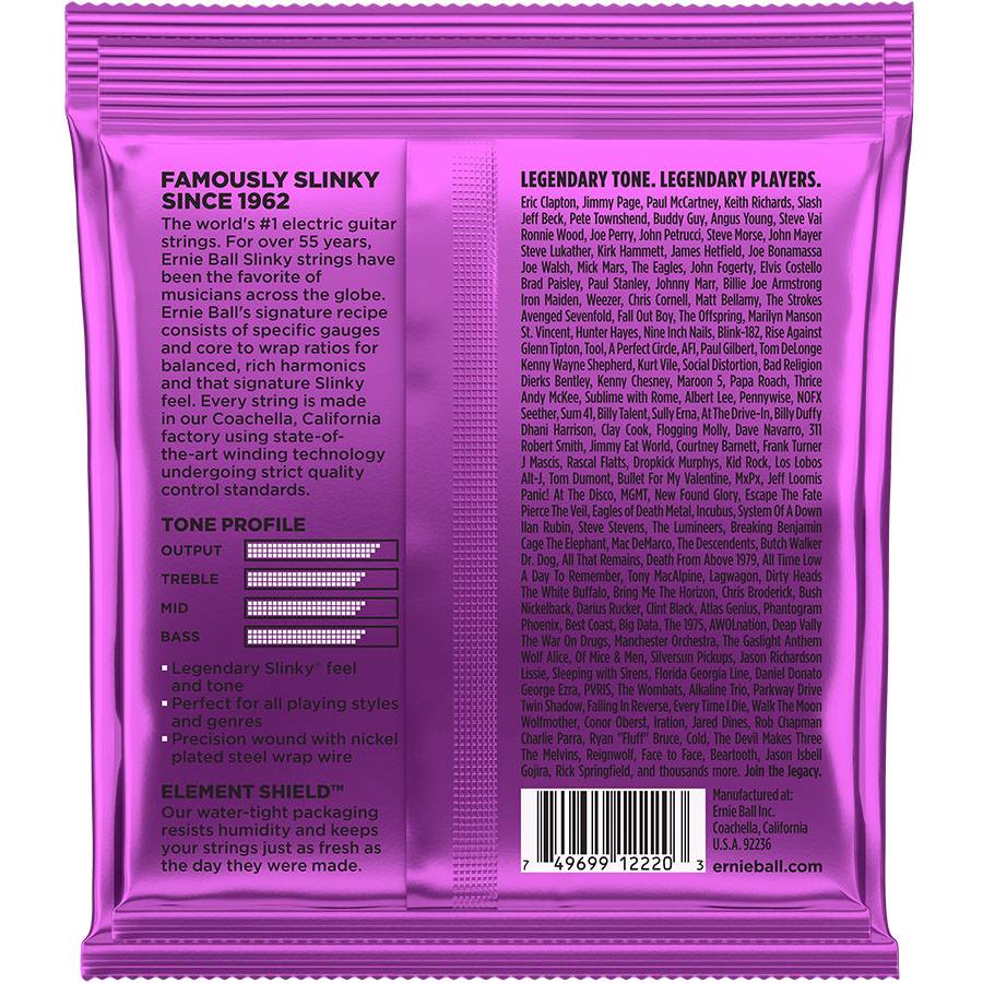 Ernie Ball 2220 Nickel Wound Power Slinky струны для электрогитары из никелированной стали 11-48