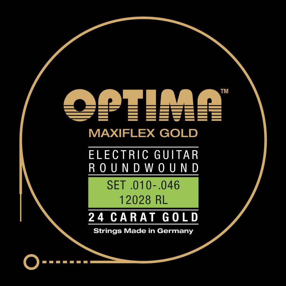 OPTIMA E-Gitarre 24K MaxiFlex GOLD STRINGS Satz regular light - струны