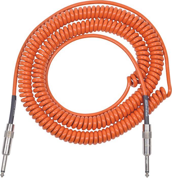 Инструментальный витой кабель Lava, 6 метров, прямой-угловой (оранжевый)