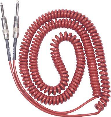 Инструментальный витой кабель Lava, 6 метров, прямой-угловой (красный металлик)