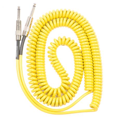 Инструментальный витой кабель Lava, 6 метров, прямой-угловой (жёлтый)