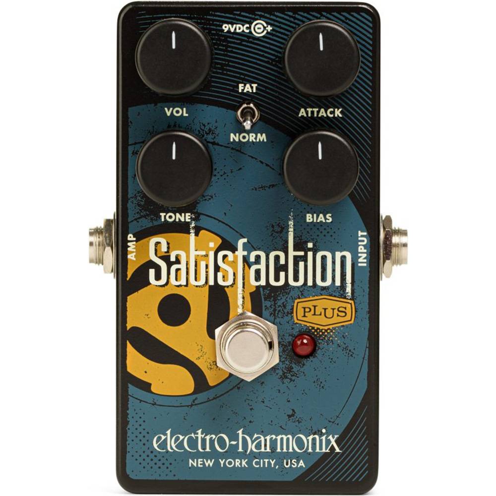 Electro-Harmonix Satisfaction Plus — аналоговый винтажный fuzz с Bias, Tone и Fat Switch