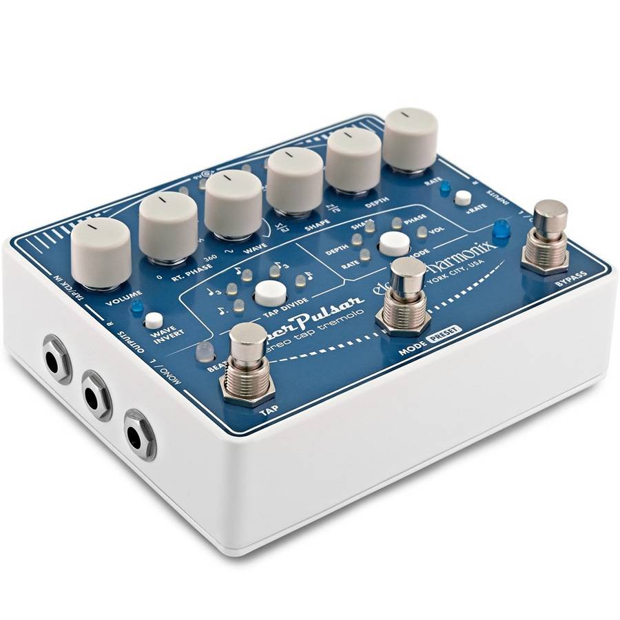 Electro-Harmonix (EHX) Super Pulsar stereo tap tremolo - гитарный эффект