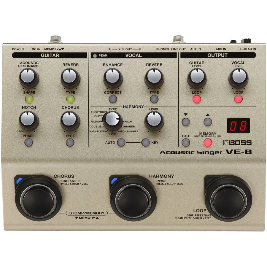 Boss Acoustic Singer VE-8 - вокальный процессор