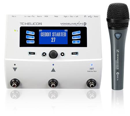 Вокальный процессор TC Helicon VOICELIVE PLAY GTX + Микрофон Sennheizer e 835 fx